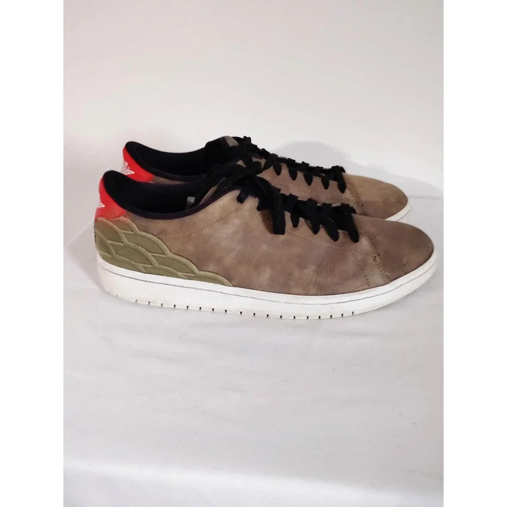 Nike Air Jordan 1 Retro Centre Court Low Oil Green Olive Black Men 10.5 Sneaker*